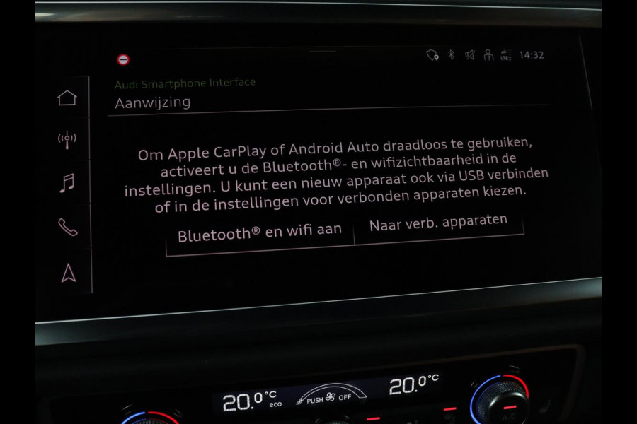 Audi Q3 45 TFSIe Advanced edition | SOH 95,2% | Leder | Stoelverwarming | Carplay | Keyless | Navigatie | Virtual Cockpit | Parkeerhulp | Climate control | Bluetooth | Cruise control | Getint glas | PHEV | Plug In