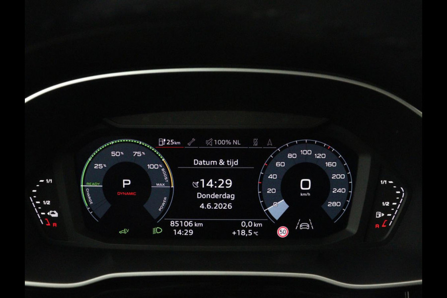 Audi Q3 45 TFSIe Advanced edition | SOH 95,2% | Leder | Stoelverwarming | Carplay | Keyless | Navigatie | Virtual Cockpit | Parkeerhulp | Climate control | Bluetooth | Cruise control | Getint glas | PHEV | Plug In