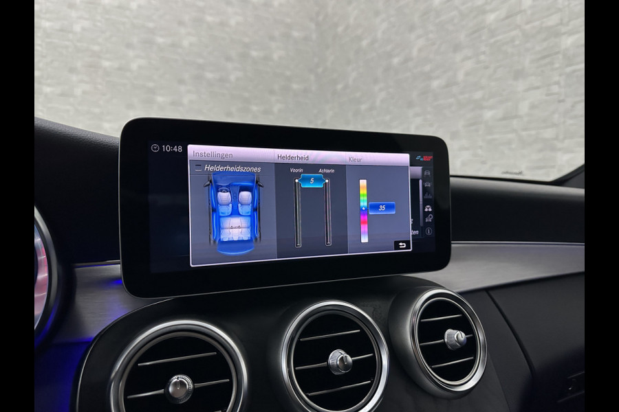 Mercedes-Benz C-Klasse Estate 180 AMG-Line | Origineel NL | Multibeam-LED | Widescreen | Sfeerverlichting | Night-Pakket | Stoelverwarming | Achteruitrij-Camera | Carplay | Comand Navi | Dealer Onderhouden | Draadloos Laden |