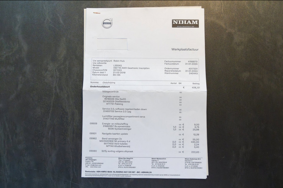 Volvo V60 2.0 T8 Twin Engine AWD Inscription Panoramadak I Leder I Adaptive Cruise I Pilot Assist I Blis I Lane Keeping I Trekhaak