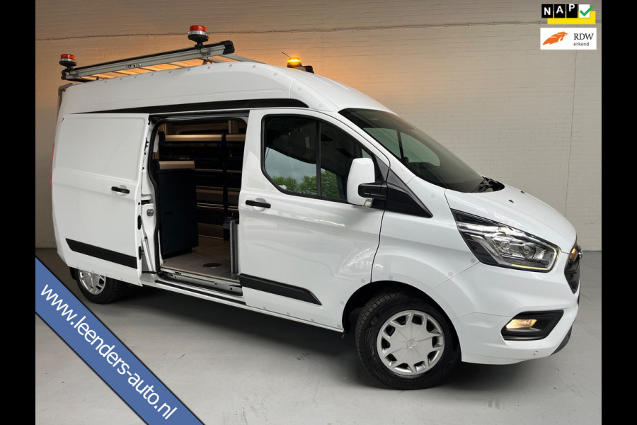 Ford Transit Custom Servicewagen 340 2.0 TDCI 130PK L2H2 Trend MHEV Inrichting, Omvormer, Imperiaal, Trekhaak, RIJKLAARPRIJS!