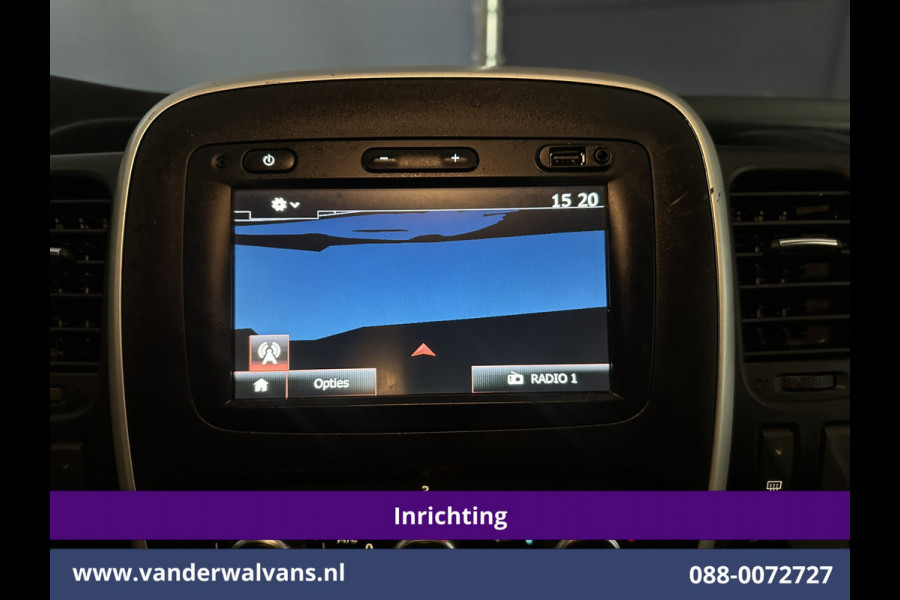 Renault Trafic 1.6 dCi L1H1 Inrichting Euro6 Airco | Navigatie | LED | Trekhaak | Cruisecontrol Parkeersensoren, Bijrijdersbank