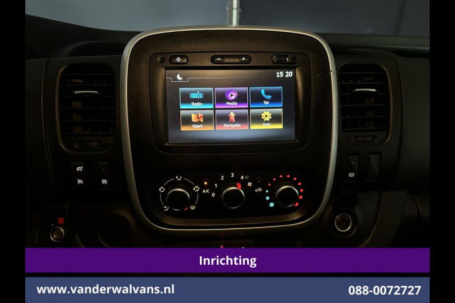 Renault Trafic 1.6 dCi L1H1 Inrichting Euro6 Airco | Navigatie | LED | Trekhaak | Cruisecontrol Parkeersensoren, Bijrijdersbank
