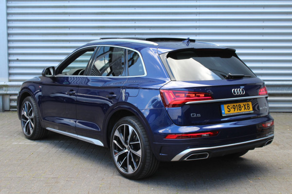 Audi Q5 50 TFSI e 299pk S edition Luchtvering RS Stoelen Panoramadak 21"LMV SoH 93% NL-Auto NAP
