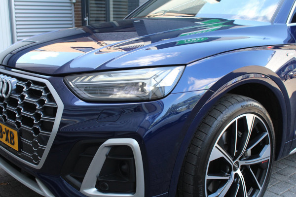 Audi Q5 50 TFSI e 299pk S edition Luchtvering RS Stoelen Panoramadak 21"LMV SoH 93% NL-Auto NAP
