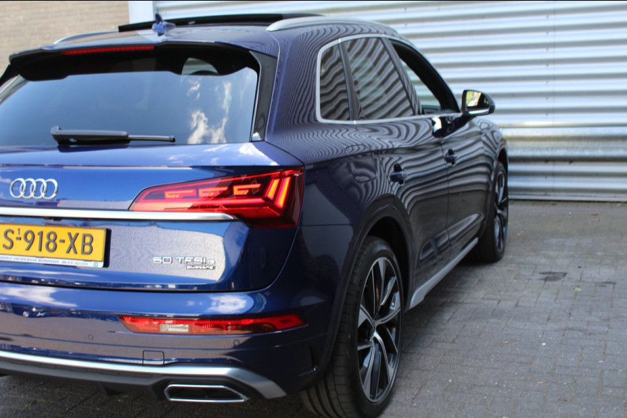 Audi Q5 50 TFSI e 299pk S edition Luchtvering RS Stoelen Panoramadak 21"LMV SoH 93% NL-Auto NAP