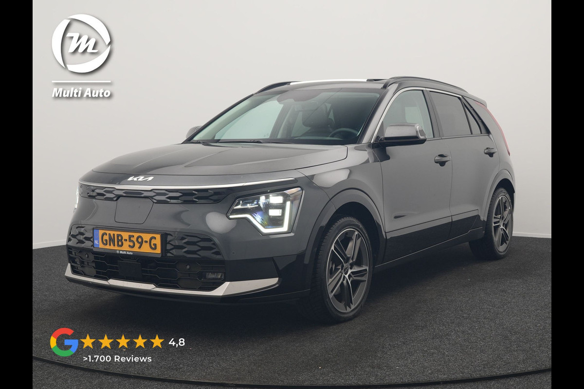 Kia Niro EV DynamicPlusLine 64.8 kWh 204pk | Panodak | Head Up | Adaptive Cruise | Camera | Lederen Sportstoelen & Stuur Verwarmd | Keyless | Blis | Sfeerverlichting | Apple Carplay | Navigatie | DAB |