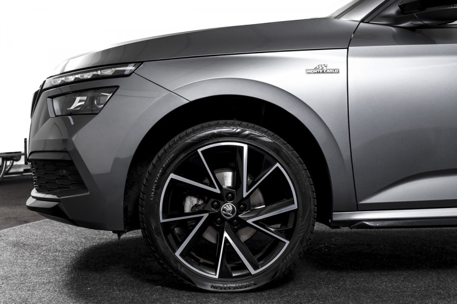 Škoda Kamiq 1.5 TSI ACT 150 PK Monte Carlo - Automaat | Pano | Dig. Cockpit | Cruise | Stoelverw. | PDC | Camera | App. Connect | ECC | Afn. Trekhaak | LM 18" |
