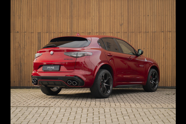 Alfa Romeo Stelvio 2.9 V6 AWD Quadrifoglio | Harman/Kardon | Rosso Competizione | Adapt. cruise | CarPlay | Carbon stuur