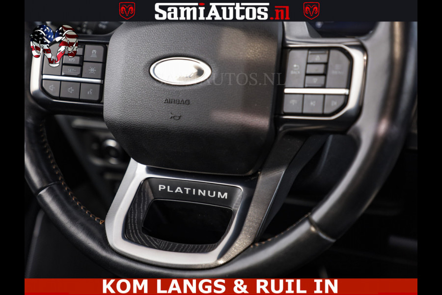 Ford USA F-150 PLATINUM | MASSAGE | PANO | GROOTSCHERM | COMFORT STOELEN | ADAPTIVE CRUISE | DC | DUBBELE CABINE | 5 PERSOONS | DC | DASH CAM | MASSAGE |