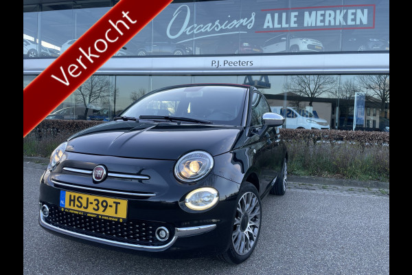 Fiat 500C 1.2 Lounge Airco - Apple carplay - Cruise control - Parkeersensor achter - Navigatiesysteem - Radio - Bluetooth - Licht metalen velgen 16 inch - Start/stop systeem - Elektrische ramen voor - Led dagverl