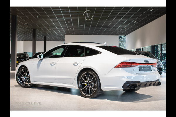 Audi A7 Sportback 55 TFSI quattro S-Line Luchtvering|21''|ACC|Keyless|Blackline|Matrix-LED|Pano|Sportuitlaat|Camera|Clima|Carplay|Sfeerverlichting