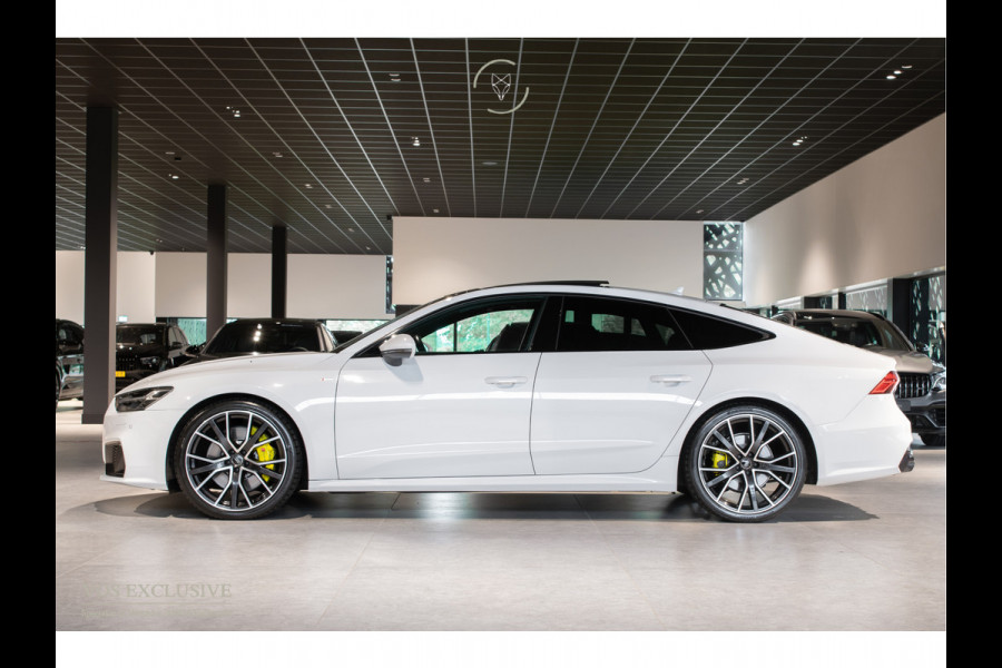 Audi A7 Sportback 55 TFSI quattro S-Line Luchtvering|21''|ACC|Keyless|Blackline|Matrix-LED|Pano|Sportuitlaat|Camera|Clima|Carplay|Sfeerverlichting