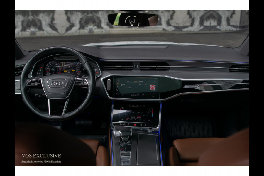 Audi A7 Sportback 55 TFSI quattro S-Line Luchtvering|21''|ACC|Keyless|Blackline|Matrix-LED|Pano|Sportuitlaat|Camera|Clima|Carplay|Sfeerverlichting