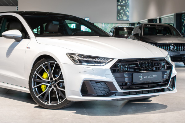 Audi A7 Sportback 55 TFSI quattro S-Line Luchtvering|21''|ACC|Keyless|Blackline|Matrix-LED|Pano|Sportuitlaat|Camera|Clima|Carplay|Sfeerverlichting
