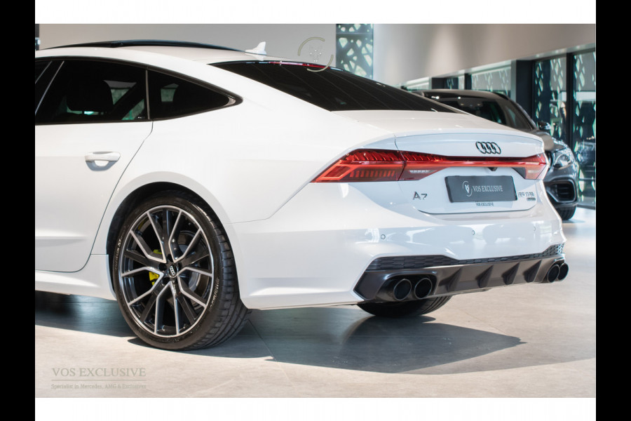 Audi A7 Sportback 55 TFSI quattro S-Line Luchtvering|21''|ACC|Keyless|Blackline|Matrix-LED|Pano|Sportuitlaat|Camera|Clima|Carplay|Sfeerverlichting