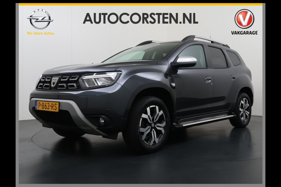Dacia Duster 1.3TCe 131PK Prestige Trekhaak Navi Camera Apple Carplay Android Auto Ecc Bluetooth Cruise Control Pdc Dodehoek Signalering Isofix Privacy Glas Sidesteps Lmv ESP 1.500KG Trekgewicht Origineel Nederlandse Auto