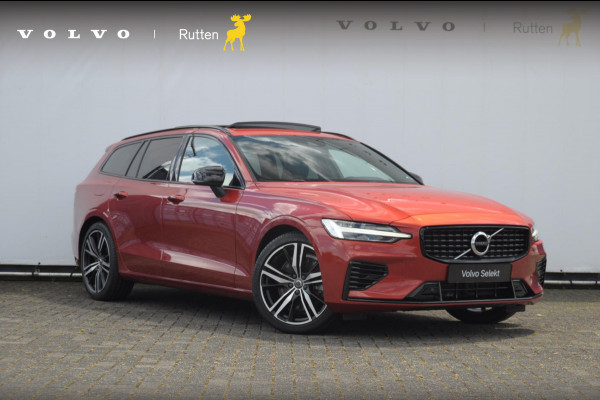Volvo V60 T6 350PK Automaat Recharge AWD R-Design Long Range / Panoramadak / Trekhaak / Harman Kardon / 19'' velgen / Getint glas / Leder bekleed dashboard / Adaptive Cruise Control /  BLIS