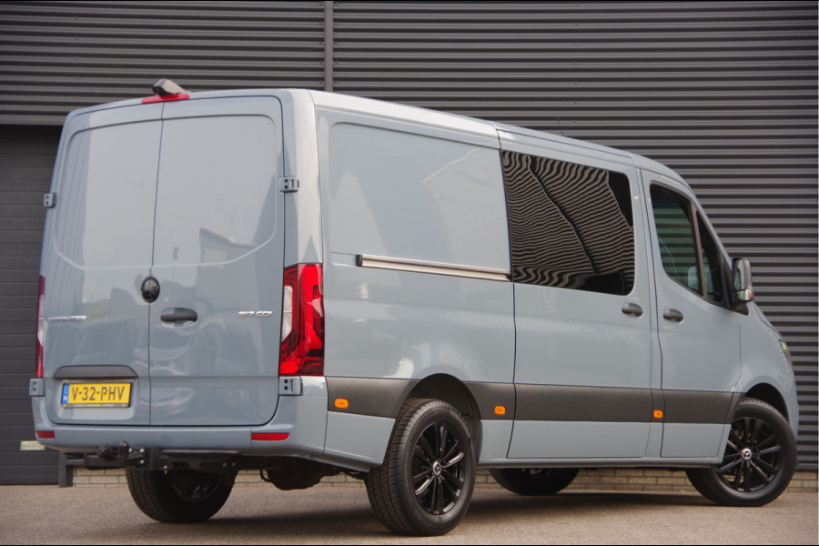 Mercedes-Benz Sprinter 317 1.9 CDI L2H1 DC-6P, AUT. FACELIFT, 3.5T TREKHAAK, LED, CAMERA, NAVI, CRUISE, MF STUURWIEL, MISTLAMPEN, DUBBELE CABINE, DUBBE