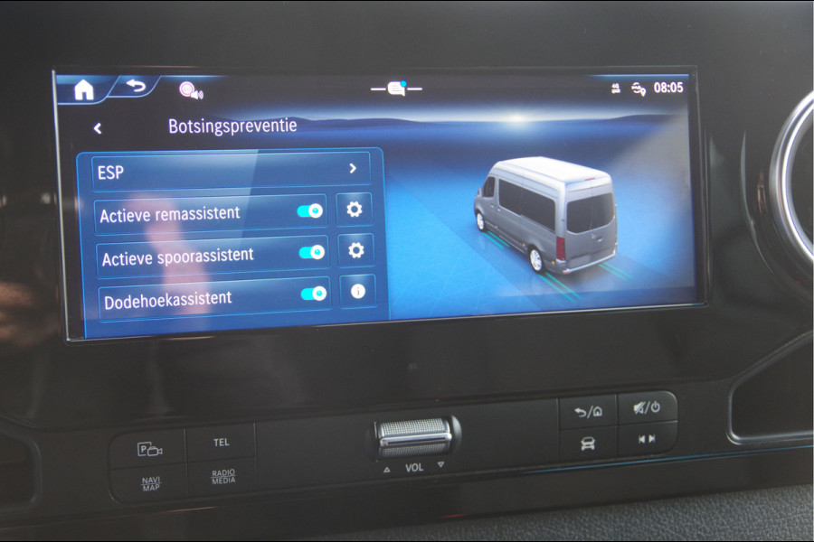 Mercedes-Benz Sprinter 317 1.9 CDI L2H1 DC-6P, AUT. FACELIFT, 3.5T TREKHAAK, LED, CAMERA, NAVI, CRUISE, MF STUURWIEL, MISTLAMPEN, DUBBELE CABINE, DUBBE