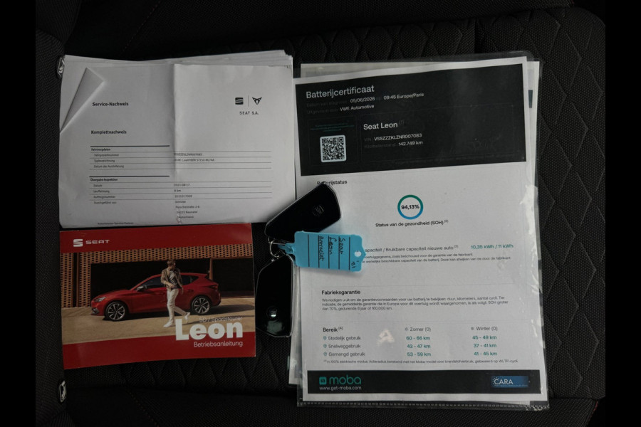 Seat Leon 1.4 TSI eHybrid PHEV FR Business Intense SOH 94,13% / PANORAMADAK / CAMERA / STOELVERWARMING / CARPLAY / NAVI
