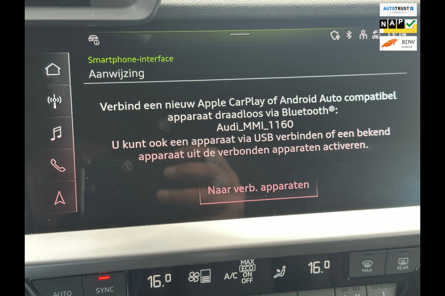 Audi A3 Sportback 30 TFSI S edition ACC | STOELVERW. | APPLE CARPLAY