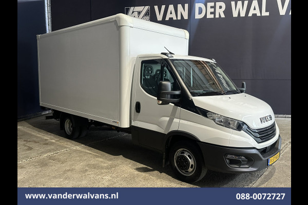 Iveco Daily 35C16H 157pk Dubbel Lucht Bakwagen 4.35m lang Laadklep Euro6 Airco | 980kg laadvermogen Bijrijdersbank