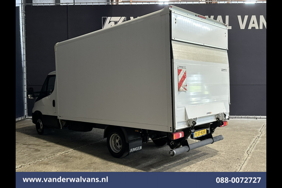 Iveco Daily 35C16H 157pk Dubbel Lucht Bakwagen 4.35m lang Laadklep Euro6 Airco | 980kg laadvermogen Bijrijdersbank