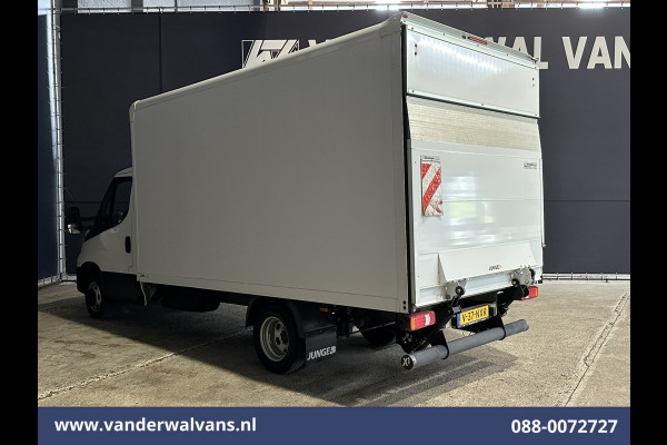 Iveco Daily 35C16H 157pk Dubbel Lucht Bakwagen 4.35m lang Laadklep Euro6 Airco | 980kg laadvermogen Bijrijdersbank