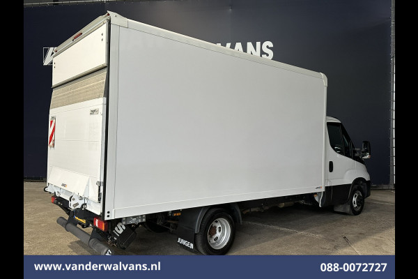 Iveco Daily 35C16H 157pk Dubbel Lucht Bakwagen 4.35m lang Laadklep Euro6 Airco | 980kg laadvermogen Bijrijdersbank