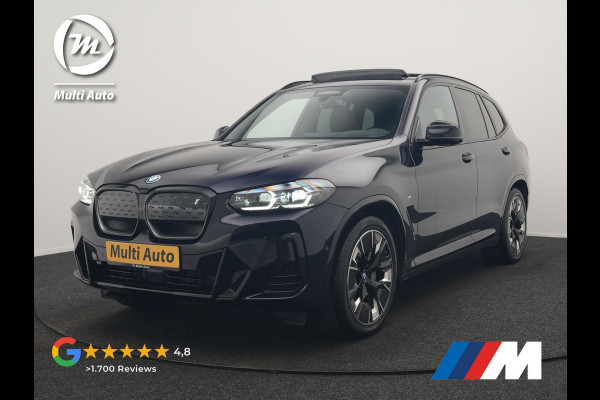 BMW iX3 M Sport 80 kWh 286pk Dealer O.H. | Trekhaak Af Fabriek | Panodak | Head Up | 360 Camera | Harman / Kardon | Lederen Sportstoelen Memory & Verwarmd | Keyless | Blis | Sfeerverlichting | 20"L.M | Adaptive LED |