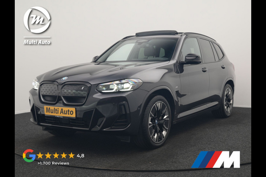 BMW iX3 M Sport 80 kWh 286pk Dealer O.H. | Panodak | Adaptive Cruise | Head Up | 360 Camera | Harman / Kardon | Lederen Sportstoelen Memory & Verwarmd | Keyless | Blis | Stuur Verwarmd | Sfeerverlichting | Apple Carplay | 20"L.M |