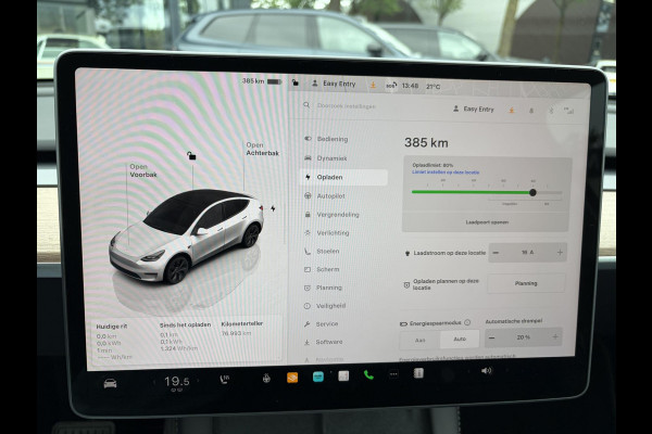 Tesla Model Y Long Range AWD 75 kWh SOH 92% | AFNEEMBARE TREKHAAK| ENHANCHED AUTOPILOT| RESTERENDE ALGEMENE FABRIEKSGARANTIE TESLA T/M 03-2028 OF 80.000KM| ACCU + AANDRIJFLIJN T/M 03-2032/ 192.000KM| RIJKLAAR GELEVERD