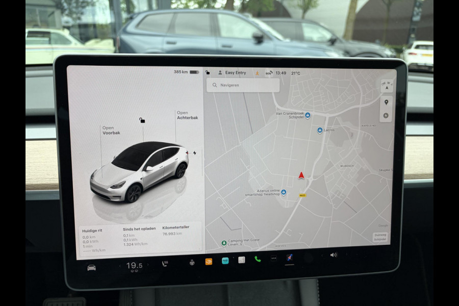 Tesla Model Y Long Range AWD 75 kWh SOH 92% | AFNEEMBARE TREKHAAK| ENHANCHED AUTOPILOT| RESTERENDE ALGEMENE FABRIEKSGARANTIE TESLA T/M 03-2028 OF 80.000KM| ACCU + AANDRIJFLIJN T/M 03-2032/ 192.000KM| RIJKLAAR GELEVERD