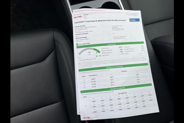 Tesla Model Y Long Range AWD 75 kWh SOH 92% | AFNEEMBARE TREKHAAK| ENHANCHED AUTOPILOT| RESTERENDE ALGEMENE FABRIEKSGARANTIE TESLA T/M 03-2028 OF 80.000KM| ACCU + AANDRIJFLIJN T/M 03-2032/ 192.000KM| RIJKLAAR GELEVERD