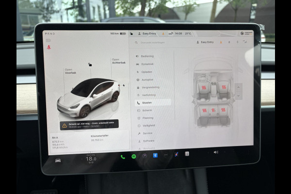 Tesla Y Long Range RWD 75 kWh SOH 97% |26.000KM! | AFNEEMBARE TREKHAAK| RESTERENDE ALGEMENE FABRIEKSGARANTIE TESLA T/M 02-2029 OF 80.000KM| ACCU + AANDRIJFLIJN T/M 02-2033/ 192.000KM| RIJKLAAR GELEVERD