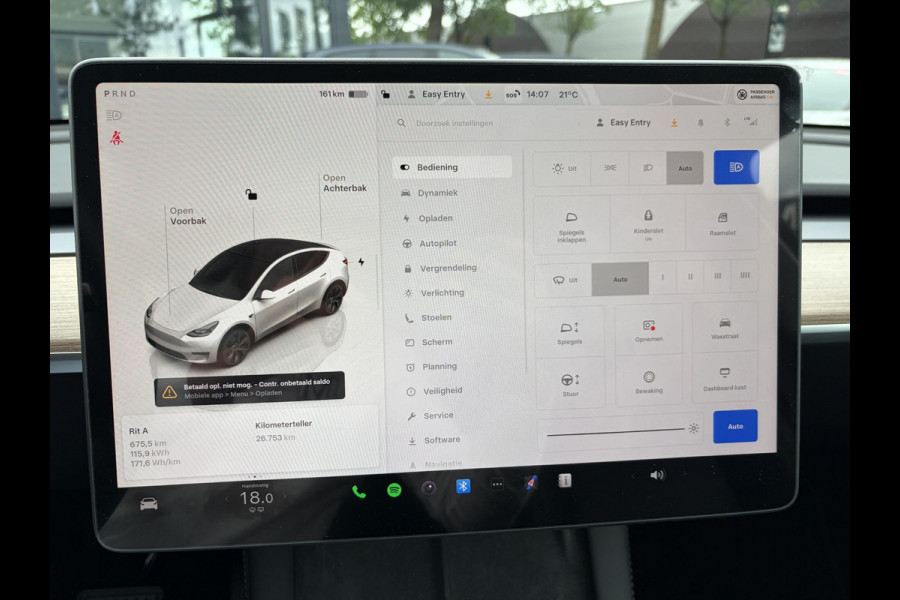 Tesla Y Long Range RWD 75 kWh SOH 97% |26.000KM! | AFNEEMBARE TREKHAAK| RESTERENDE ALGEMENE FABRIEKSGARANTIE TESLA T/M 02-2029 OF 80.000KM| ACCU + AANDRIJFLIJN T/M 02-2033/ 192.000KM| RIJKLAAR GELEVERD