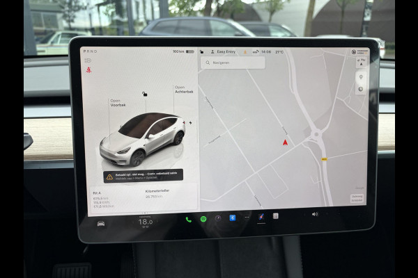 Tesla Y Long Range RWD 75 kWh SOH 97% |26.000KM! | AFNEEMBARE TREKHAAK| RESTERENDE ALGEMENE FABRIEKSGARANTIE TESLA T/M 02-2029 OF 80.000KM| ACCU + AANDRIJFLIJN T/M 02-2033/ 192.000KM| RIJKLAAR GELEVERD