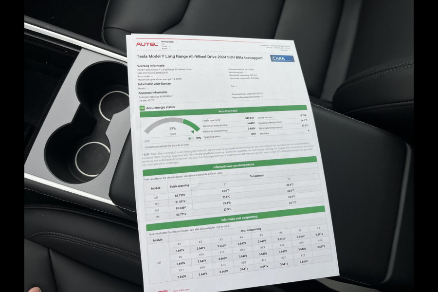 Tesla Y Long Range RWD 75 kWh SOH 97% |26.000KM! | AFNEEMBARE TREKHAAK| RESTERENDE ALGEMENE FABRIEKSGARANTIE TESLA T/M 02-2029 OF 80.000KM| ACCU + AANDRIJFLIJN T/M 02-2033/ 192.000KM| RIJKLAAR GELEVERD