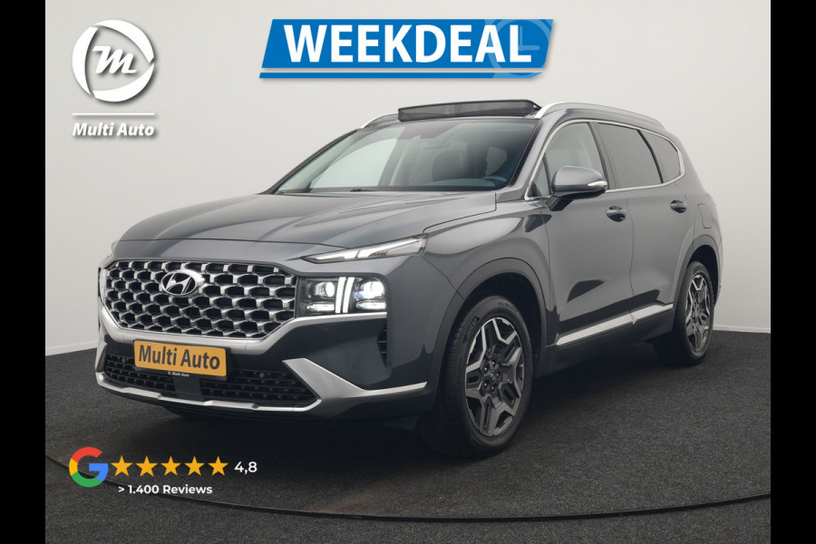 Hyundai Santa Fe 1.6 T-GDI Comfort Smart Sky PHEV 266pk Dealer O.H. | Trekhaak Afn. | Panodak | Adaptive Cruise | Camera | Krell Audio | Lederen Sportstoelen Verwarmd | Apple Carplay | Keyless | Blis | Stuur Verwarmd | Navigatie | DAB | Plug In Hybrid