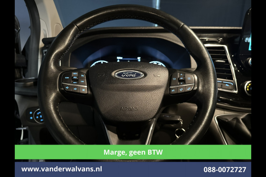 Ford Transit Custom 2.0 TDCI **MARGE, Geen BTW** 170pk L2H1 Dubbele Cabine Euro6 Airco | 5-Zits | 2x Zijdeur | Camera | Apple Carplay | Navigatie |  Android Auto, Cruisecontrol, LED, LM velgen, Parkeersensoren, Sidebars, Verwarmde Voorruit, Stoelverwarming, Dakdragers