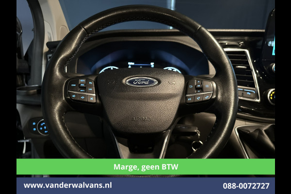 Ford Transit Custom 2.0 TDCI **MARGE, Geen BTW** 170pk L2H1 Dubbele Cabine Euro6 Airco | 5-Zits | 2x Zijdeur | Camera | Apple Carplay | Navigatie |  Android Auto, Cruisecontrol, LED, LM velgen, Parkeersensoren, Sidebars, Verwarmde Voorruit, Stoelverwarming, Dakdragers