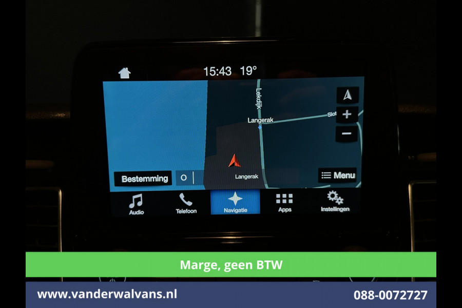 Ford Transit Custom 2.0 TDCI **MARGE, Geen BTW** 170pk L2H1 Dubbele Cabine Euro6 Airco | 5-Zits | 2x Zijdeur | Camera | Apple Carplay | Navigatie |  Android Auto, Cruisecontrol, LED, LM velgen, Parkeersensoren, Sidebars, Verwarmde Voorruit, Stoelverwarming, Dakdragers