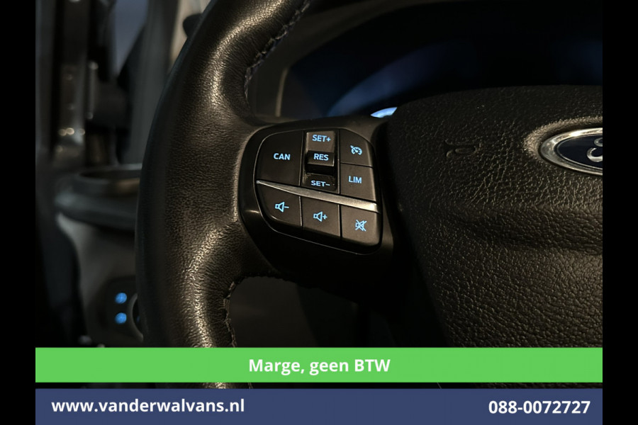 Ford Transit Custom 2.0 TDCI **MARGE, Geen BTW** 170pk L2H1 Dubbele Cabine Euro6 Airco | 5-Zits | 2x Zijdeur | Camera | Apple Carplay | Navigatie |  Android Auto, Cruisecontrol, LED, LM velgen, Parkeersensoren, Sidebars, Verwarmde Voorruit, Stoelverwarming, Dakdragers