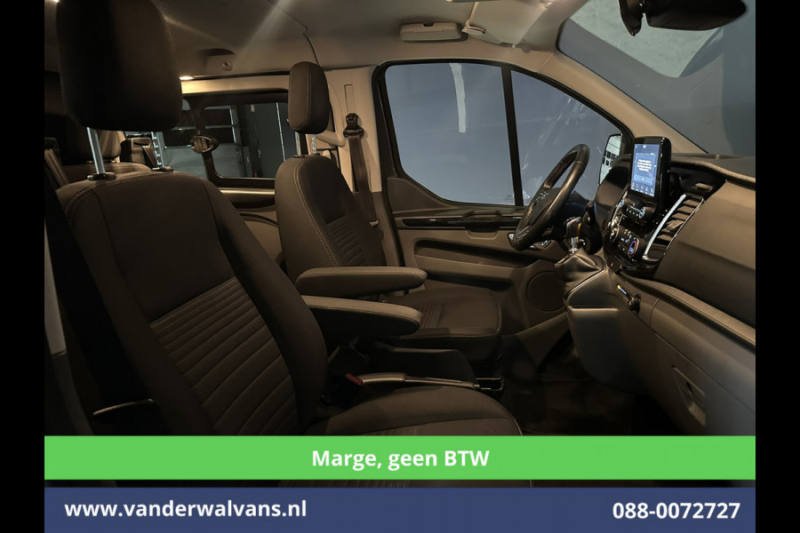 Ford Transit Custom 2.0 TDCI **MARGE, Geen BTW** 170pk L2H1 Dubbele Cabine Euro6 Airco | 5-Zits | 2x Zijdeur | Camera | Apple Carplay | Navigatie |  Android Auto, Cruisecontrol, LED, LM velgen, Parkeersensoren, Sidebars, Verwarmde Voorruit, Stoelverwarming, Dakdragers
