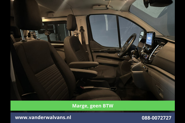 Ford Transit Custom 2.0 TDCI **MARGE, Geen BTW** 170pk L2H1 Dubbele Cabine Euro6 Airco | 5-Zits | 2x Zijdeur | Camera | Apple Carplay | Navigatie |  Android Auto, Cruisecontrol, LED, LM velgen, Parkeersensoren, Sidebars, Verwarmde Voorruit, Stoelverwarming, Dakdragers