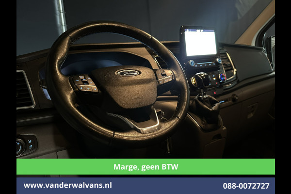 Ford Transit Custom 2.0 TDCI **MARGE, Geen BTW** 170pk L2H1 Dubbele Cabine Euro6 Airco | 5-Zits | 2x Zijdeur | Camera | Apple Carplay | Navigatie |  Android Auto, Cruisecontrol, LED, LM velgen, Parkeersensoren, Sidebars, Verwarmde Voorruit, Stoelverwarming, Dakdragers