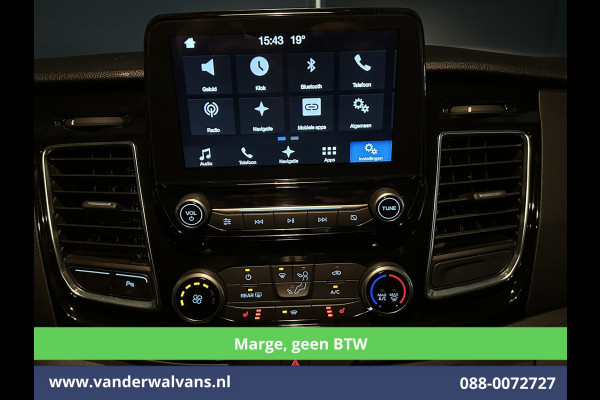 Ford Transit Custom 2.0 TDCI **MARGE, Geen BTW** 170pk L2H1 Dubbele Cabine Euro6 Airco | 5-Zits | 2x Zijdeur | Camera | Apple Carplay | Navigatie |  Android Auto, Cruisecontrol, LED, LM velgen, Parkeersensoren, Sidebars, Verwarmde Voorruit, Stoelverwarming, Dakdragers