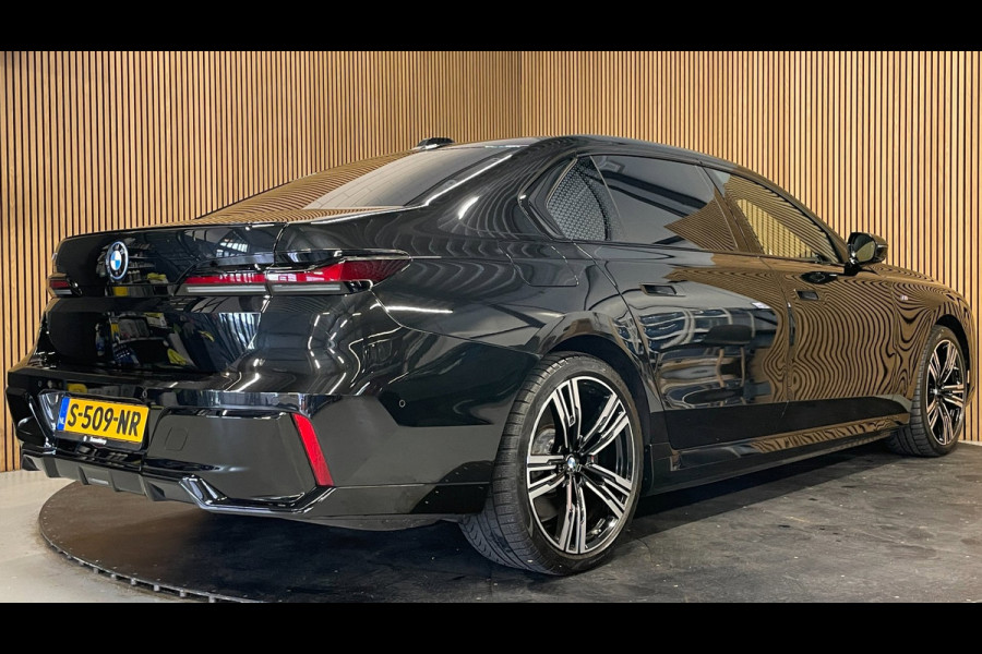 BMW i7 XDrive60 106 kWh|M-SPORT|96% SOH|BLACK EDITION|FULL OPTION|PANORAMA|STOEL+STUURVERW|360+3D+V+A CAMERA|NAP|NL-AUTO|INCL.BTW|