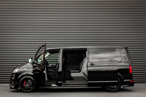 Volkswagen Transporter 2.0 TDI L2H1 150PK BULLI DC DUBBEL CABINE / LEIGHTONVANS BODYKIT / FULL OPTINS / LEDER / FULL BLACK / APPLE